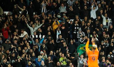 Soccer Football - FA Cup Fifth Round - West Bromwich Albion v Newcastle United - The Hawthorns, West Bromwich, Britain - March 3, 2020  Newcastle fans celebrate at the end of the match   Action Images via Reuters/Andrew Boyers