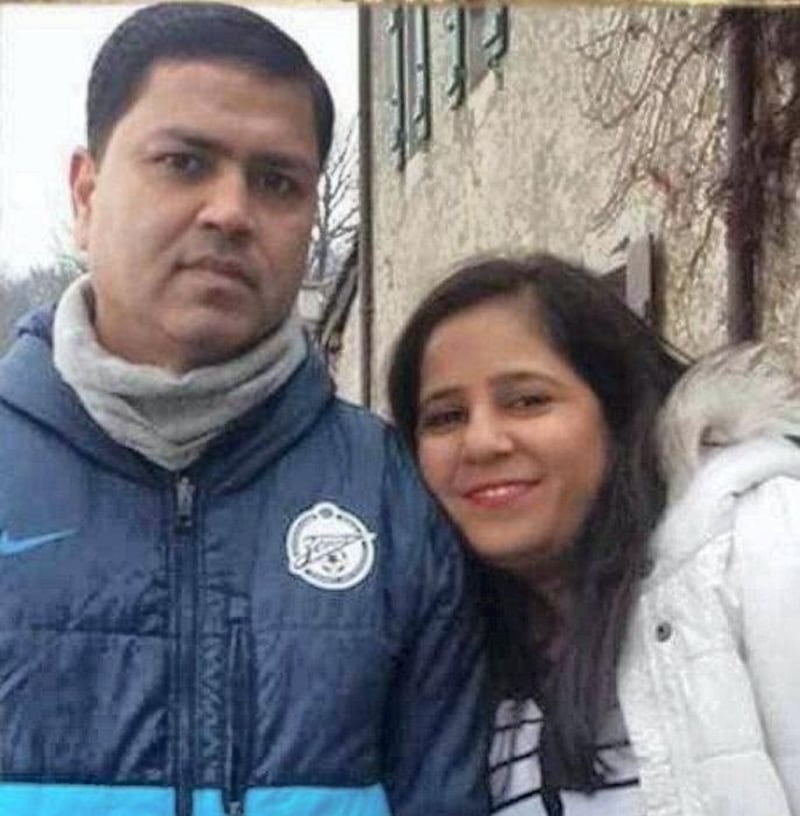 couple who was killed in the attack in the Arabian Ranches. Courtesy Adhiya family 