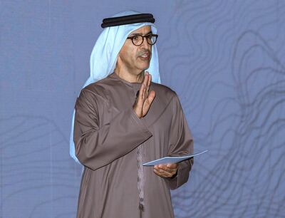 Abu Dhabi, U.A.E., January 22, 2019.  
Official launch ceremony of Department of Community Development at the Louvre Abu Dhabi.  Dr. Mugheer Khamis Al Khaili Chairman of the Department of Community Development during the launch.
Victor Besa / The National
Section:  NA
Reporter:  Shireena Al Nowais