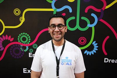 Ehab Kahwati provides free business and technology workshops to students in Jordan. Courtesy Ehad Kahwati