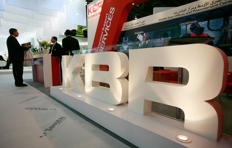 Abu Dhabi - February 26, 2009:  The KBR Display during the International Defence Exhibition and Conference 2009 (IDEX) at the Abu Dhabi National Exhibition Centre. ( Philip Cheung / The National ) *** Local Caption ***  PC0201-IDEX.jpgPC0201-IDEX.jpg