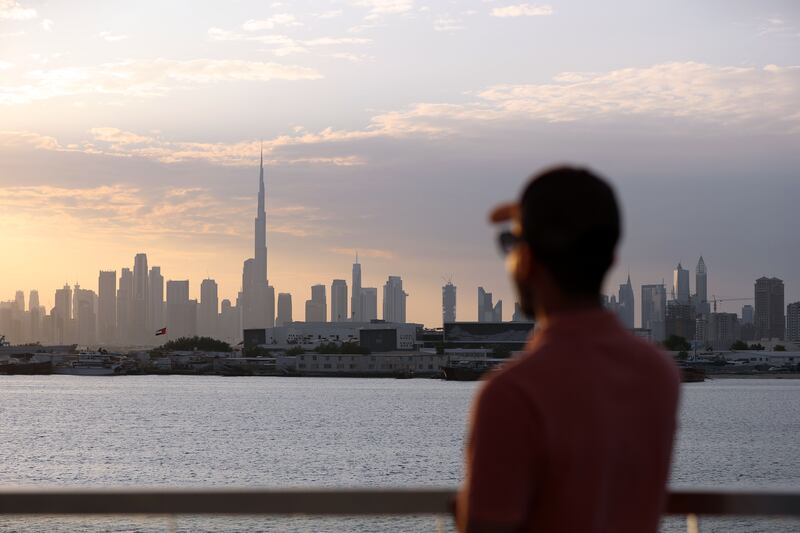Dubai's distinctive skyline seen from the viewing deck. Chris Whiteoak / The National