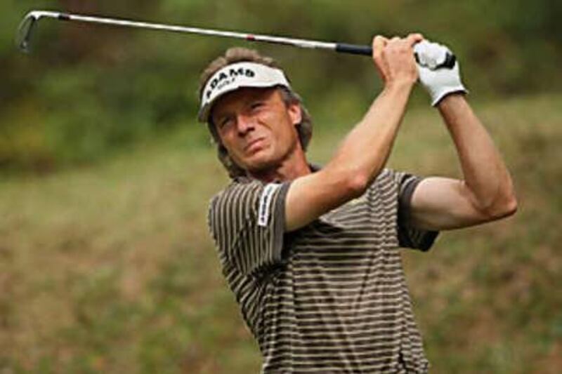 If Bernhard Langer wins this event he will become the oldest event winner on both the European and Asian Tours.