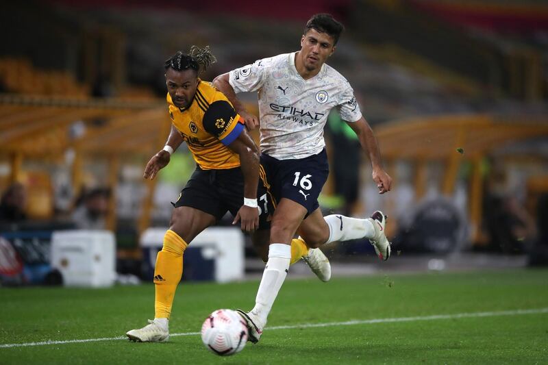 Rodri. 7 - Kept City firmly in control of a congested midfield and wasn’t far away from a rare goal when he fired a volley just wide of the angle between post and bar. EPA