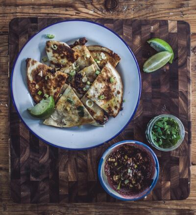 Black bean quesadillas. Courtesy Scott Price