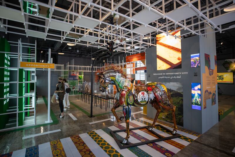 Visitors inside the Nigeria pavilion. Mahmoud Khaled/Expo 2020 Dubai