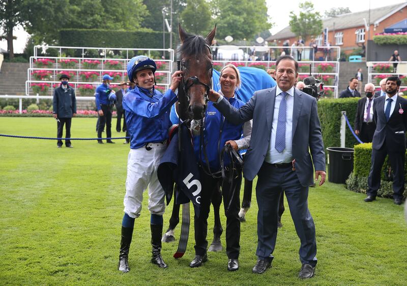 Adayar and jockey William Buick after winning the King George VI And Queen Elizabeth Qipco Stakes.