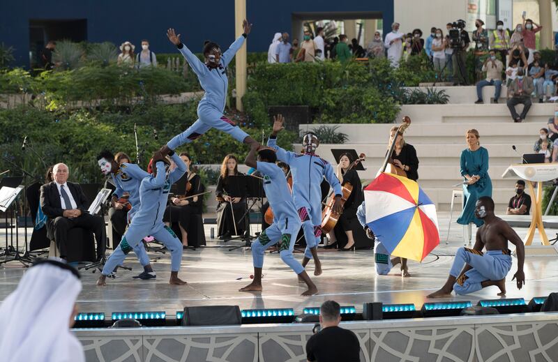 Performers at Al Wasl Dome help to mark World Children's Day at Expo 2020 Dubai. All photos: Ruel Pableo for The National