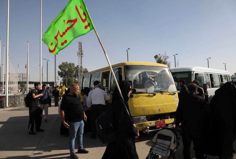 Iranian Shiite pilgrims en route to the Iraqi city of Karbala to take part in Arbaeen. AFP