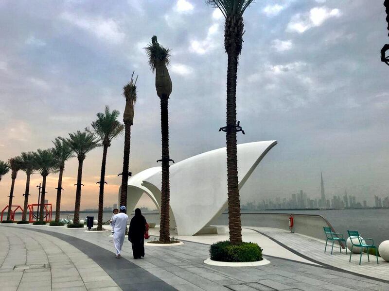 A cloudy weather at Dubai Creek Marina. Leslie Pableo for The National