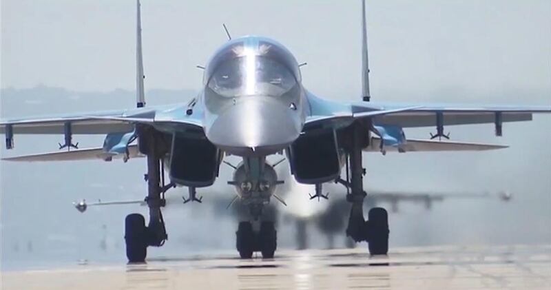 The Russian military uses the Syrian Hmeymim airbase outside Latakia. EPA