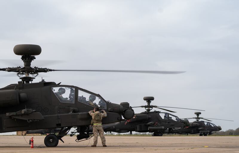 The AH-64E, which detect 256 potential targets simultaneously and prioritise threats in seconds, is undergoing test flights with the British Army.