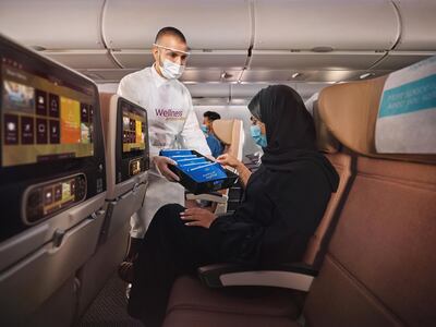Etihad has extended free Covid-19 testing for passengers flying from Abu Dhabi until March 2021. Courtesy Etihad