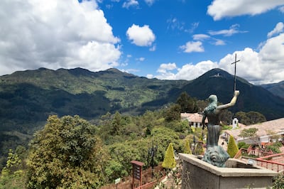 A view from the Monserrate mountain on the outskirts of Bogota. Getty Images