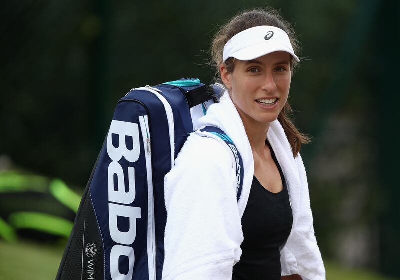Johanna Konta will face Caroline Garcia in the fourth round at Wimbledon on Monday. Julian Finney / Getty Images