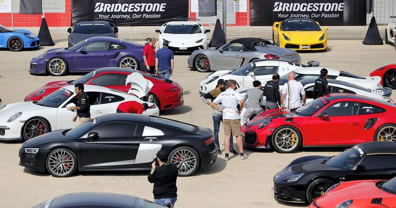 Dubai, February, 02,2019: SuperCars at the Stop & Go Supercar Day at the Dubai Autodrome in Dubai. Satish Kumar/ For the National / Story Adam Workman