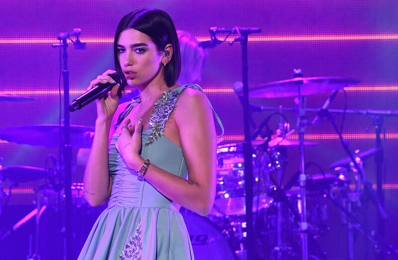 LOS ANGELES, CA - DECEMBER 31:  Dua Lipa performs onstage during Dick Clark's New Year's Rockin' Eve With Ryan Seacrest 2019 on December 31, 2018 in Los Angeles, California.  (Photo by Kevin Winter/Getty Images for dcp)