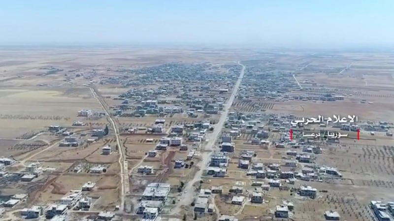 Aerial view of Deraa province, Syria, in this still image from a video obtained on July 6, 2018. CENTRAL MILITARY MEDIA/via REUTERS   THIS IMAGE HAS BEEN SUPPLIED BY A THIRD PARTY. NO RESALES. NO ARCHIVES.