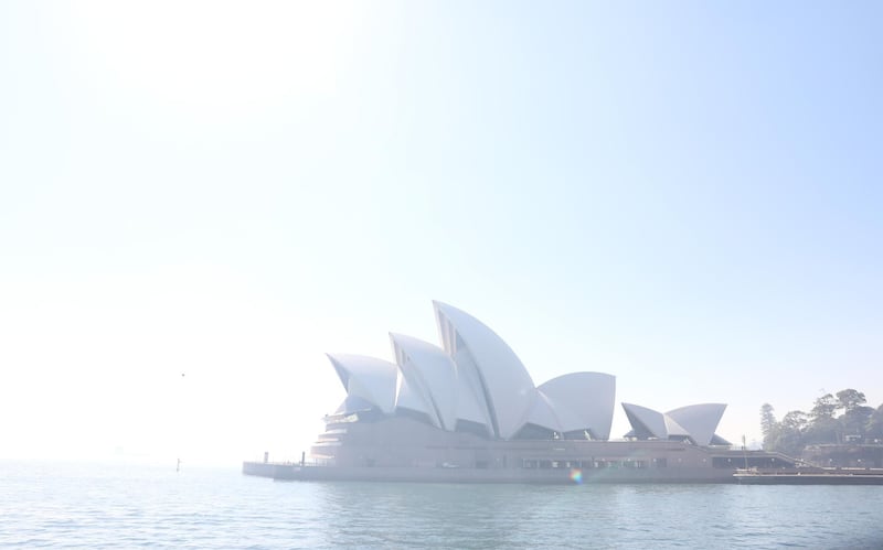 Smoke shrouds the Sydney Opera House on November 19, 2019 in Sydney, Australia. Getty Images