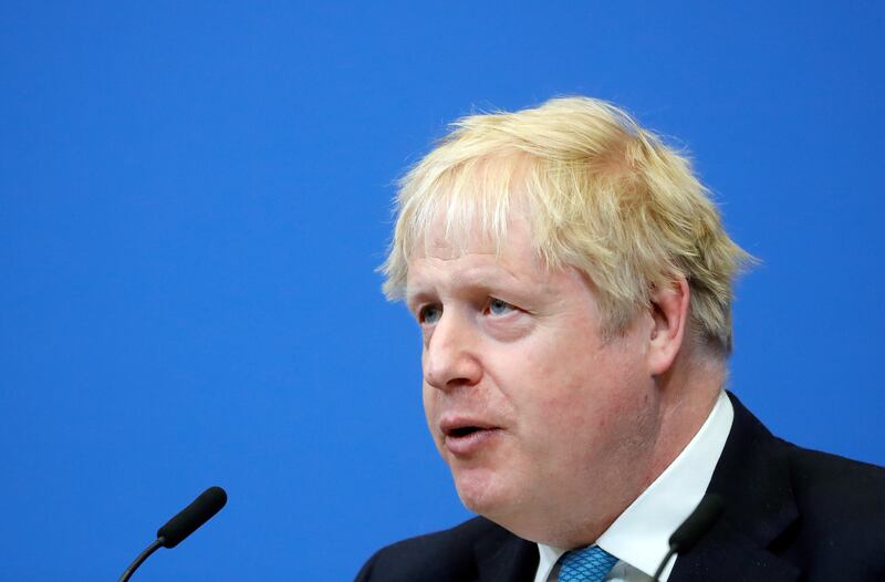British Prime Minister Boris Johnson at a G7 meeting in Brussels on March 24. EPA