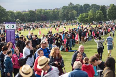 WIMBLEDON, ENGLAND - JULY 03: Tennis fans wait in line at the public queueing zone outside the All England Tennis Club on July 3, 2017 in Wimbledon, England. Thousands of tennis fans queue for tickets as the first day of the Wimbledon Tennis Championships gets underway. (Photo by Jack Taylor/Getty Images)