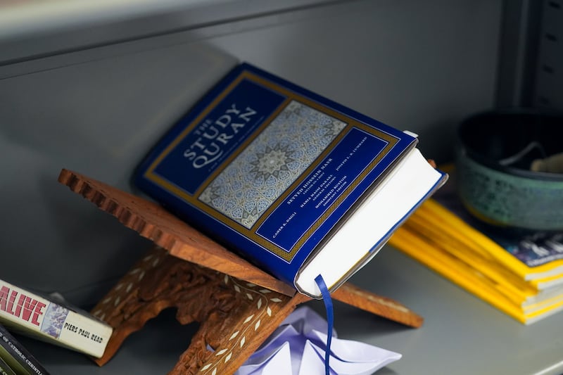 A copy of the Quran available to students at Cincinnati's Catholic St Xavier High School