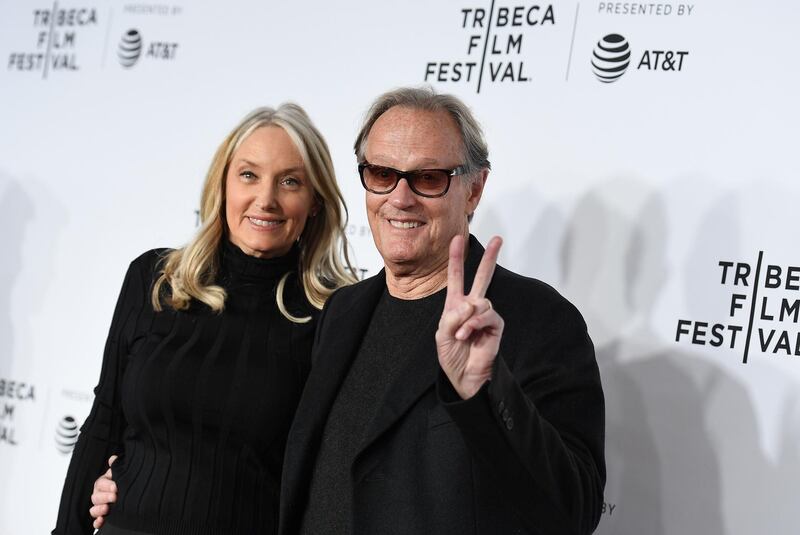 Fonda and his wife Margaret attend the opening night of the 2017 Tribeca Film Festival. AFP.