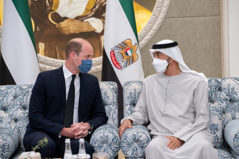 Prince William travelled to Abu Dhabi on behalf of Queen Elizabeth II and Britain's royal family.
