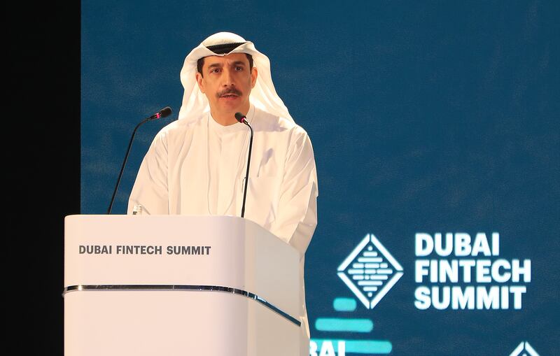 DIFC Governor Essa Kazim attributed the FinTech industry's rapid growth to a proactive policymaking approach. Pawan Singh / The National