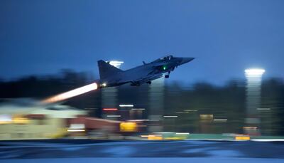 A Swedish air force JAS 39 Gripen fighter. AFP