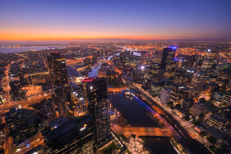 The Melbourne Skydeck features a glass box that scarily hangs off the side of the Eureka Tower skyscraper. Photo: Tourism Australia
