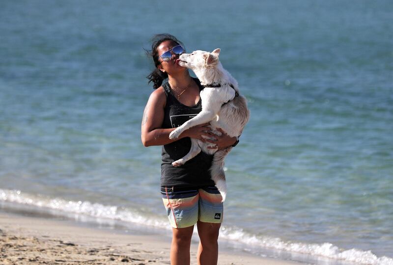 Dubai, United Arab Emirates - Reporter: Hayley Skirka. Features. DubaiÕs dog-friendly Flopser Beach near Al Jazira Bungalows in Ghantoot officially launches. Friday, October 16th, 2020. Dubai. Chris Whiteoak / The National