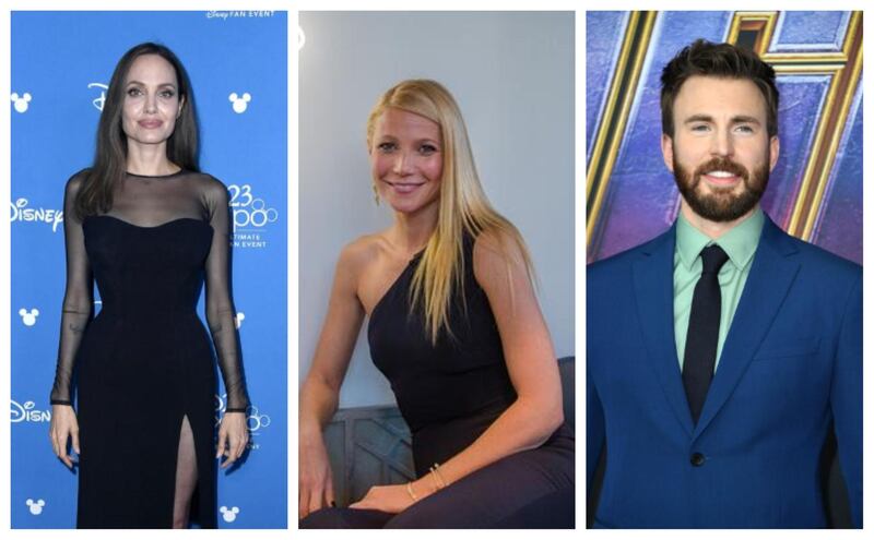 Angelina Jolie is a qualified pilot, Gwyneth Paltrow is fluent in Spanish and Chris Evans can play the piano. AFP, Getty Images