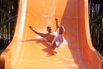 Waterslides at the Centara Mirage Beach Resort Dubai