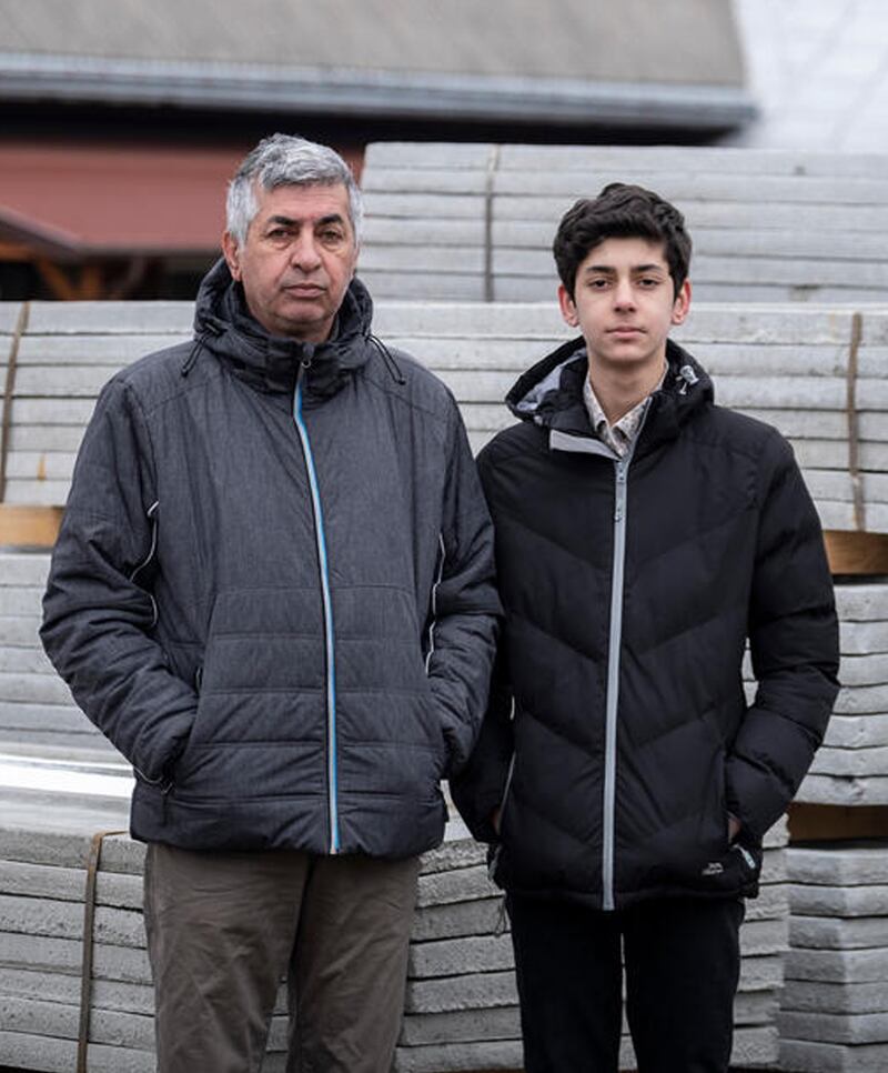 'Mohammed' and his son 'Samad' escaped violence in Afghanistan eight months ago by moving to Ukraine. They and other family members were forced to flee again when the Russians attacked and they are looking for peace in Romania. PA.