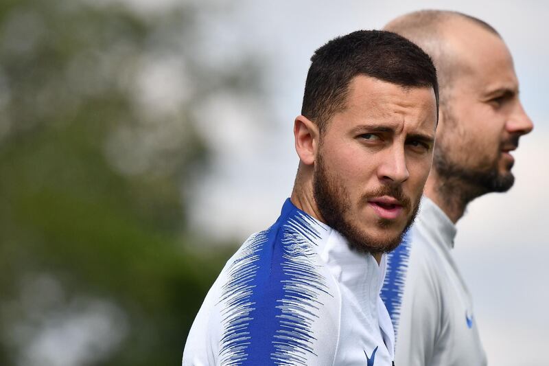 Chelsea's Belgian midfielder Eden Hazard could be set for his final game with the club in the Europa League final with media reports linking him with a summer move to Real Madrid. AFP