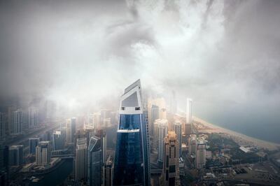 UAE photographer Ahmad Alnaji has captured thunderstorms rolling into the UAE, from his balcony on the 90th floor of Princess Tower. Courtesy of Ahmad Alnaji
