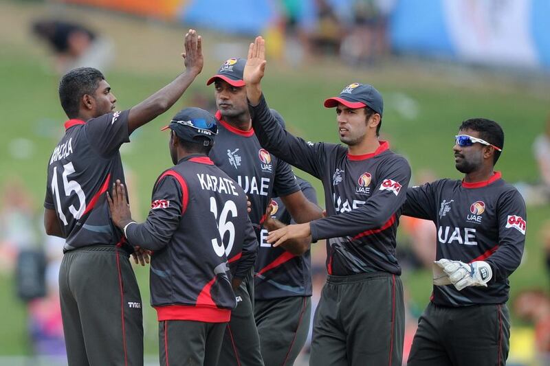 The UAE play their penultimate match at the 2015 Cricket World Cup on Thursday against South Africa. Ross Setford / AP / March 4, 2015