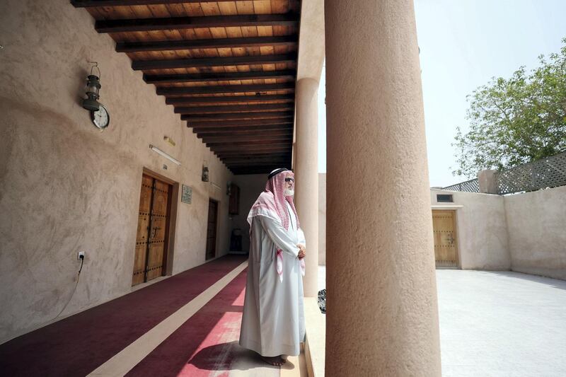 Kalba, United Arab Emirates - June 6th, 2018: Imam Najmulhuda Khan Nadvi. Mosque Profile, Zaid Bin Thabit Mosque one of the oldest Mosques in Kalba built in 1950. Wednesday, June 6th, 2018 at Zaid Bin Thabit Mosque, Kalba. Chris Whiteoak / The National