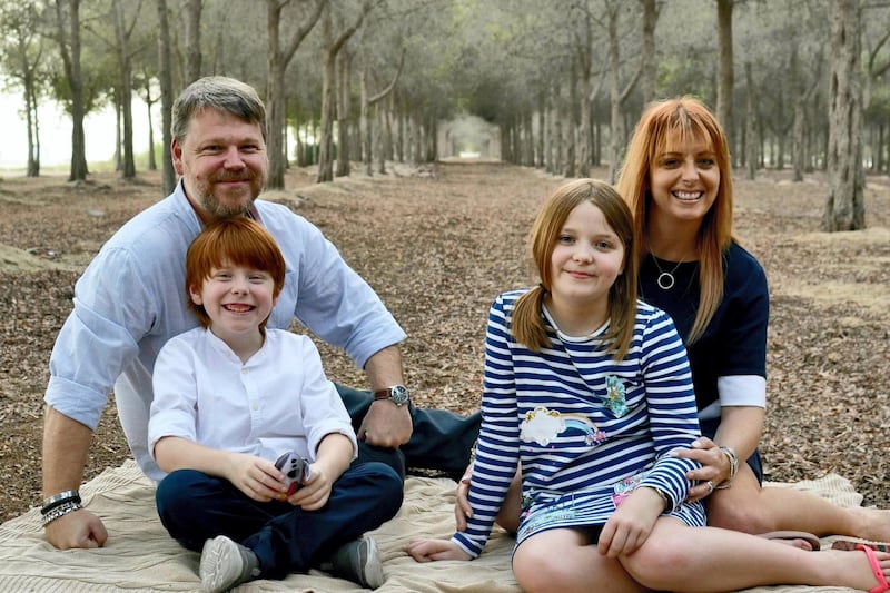 Caroline Waddington with her husband Chris, son Alex, and daughter Sophie. Courtesy:  Caroline Waddington