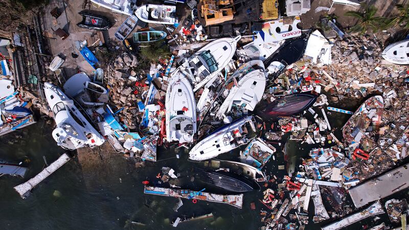 Plaza Manzanillo yacht club was affected by Hurricane Otis in Acapulco, Mexico. EPA