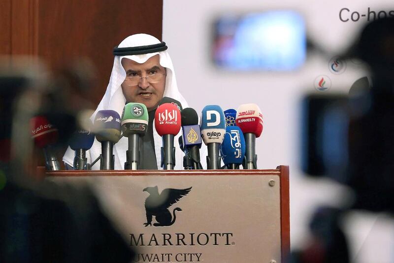Kuwaiti’s minister of oil, electricity and water, Essam Al Marzouk, says oil markets have already begun to rebalance after strong signs that producers are complying with output cuts. Yasser Al Zayyat / AFP