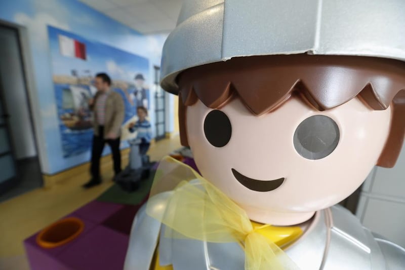 A large Playmobil figure stands in the Playmobil FunPark adjacent to the Playmobil Malta factory. Darrin Zammit / Reuters