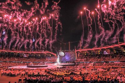 ABU DHABI, UNITED ARAB EMIRATES. 14 MARCH 2019. Opening Ceremony of the Special Olympics at Zayed Sports City. (Photo: Antonie Robertson/The National) Journalist: None: National.