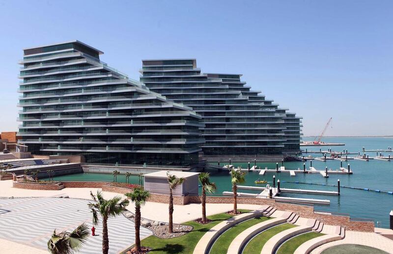 Al Naseem residences at Al Bandar at Al Raha Beach in Abu Dhabi. Rents in investment areas in the capital have been rising during the past year. Ravindranath.K / The National