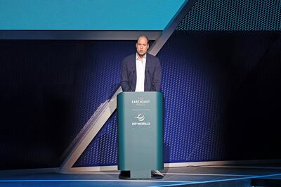 Prince William makes a speech during The Earthshot Prize Innovation Showcase at Expo 2020 Dubai. Reuters
