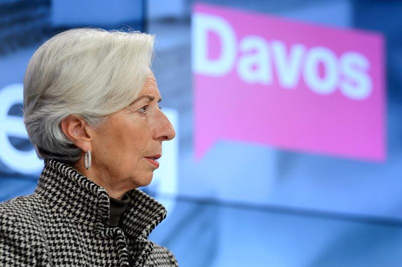 IMF managing director Christine Lagarde looks on during a session at the World Economic Forum annual meeting in Davos. AFP