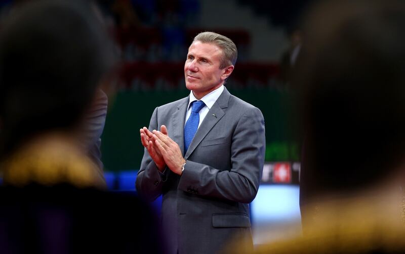 IOC member Sergey Bubka attends the Women's Team Table Tennis finals during Day 3 of the 2015 European Games at Baku Sports Hall on June 15, 2015, in Baku, Azerbaijan. Francois Nel / Getty Images