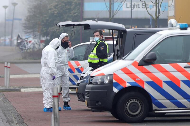 A bomb squad was sent to determine whether any explosive material remained at the scene, Dutch TV network NOS reported. Reuters