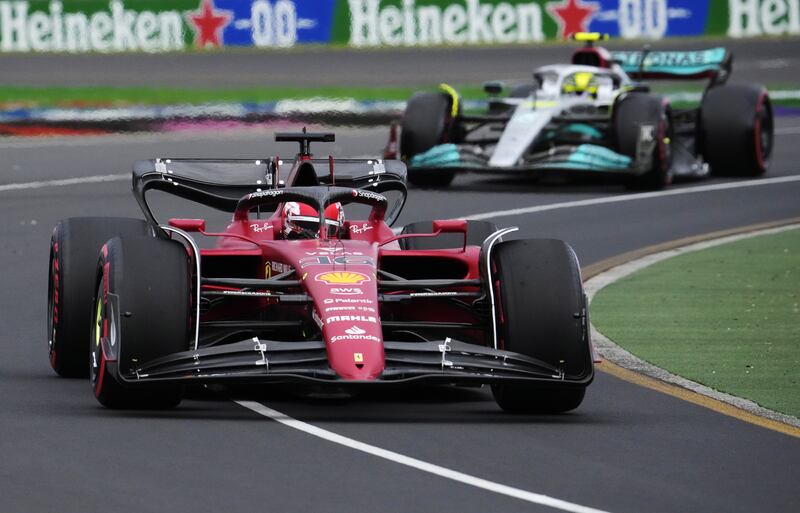 Charles Leclerc of Ferrari during the second practice session of the Australian Grand Prix in Melbourne. EPA
